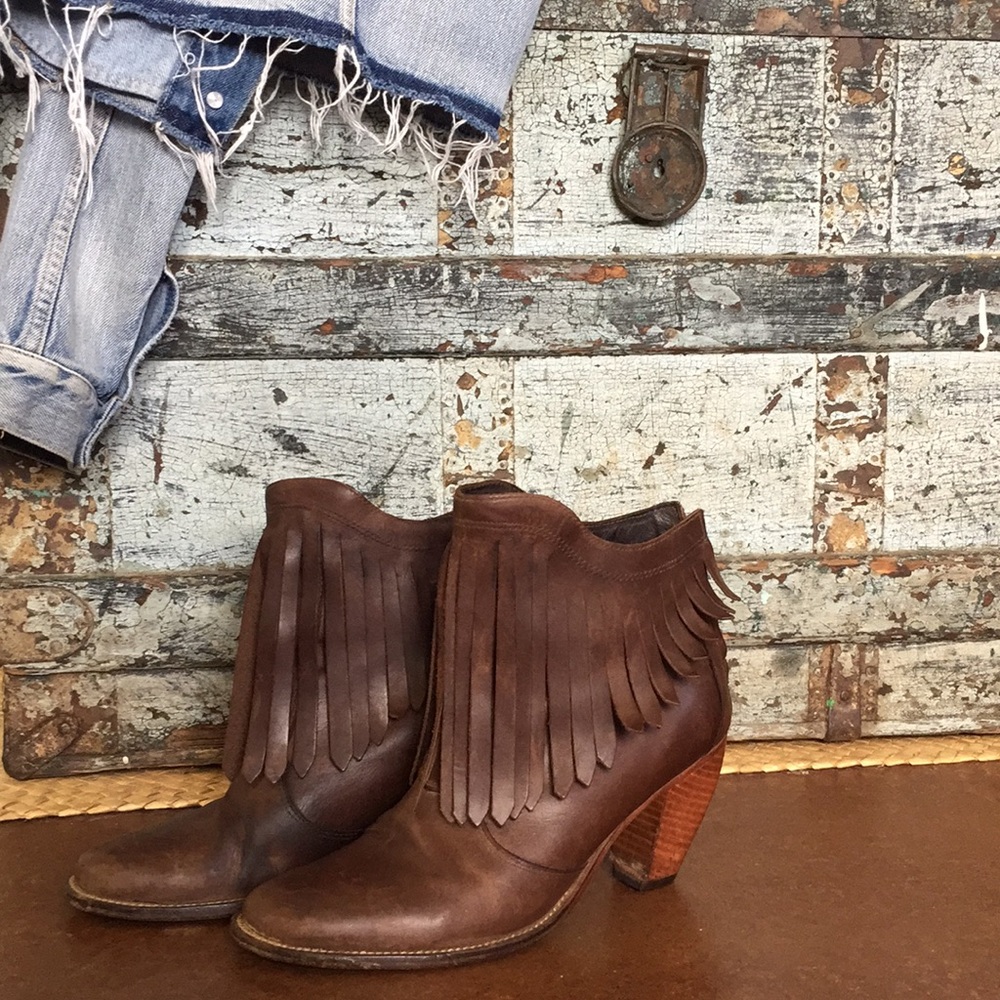 Riding boots, brown heeled Ranch by J Shoes